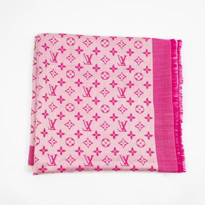 Monogram Denim Shawl Pink