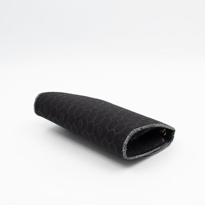 Chain Clutch Black Honeycomb Canvas