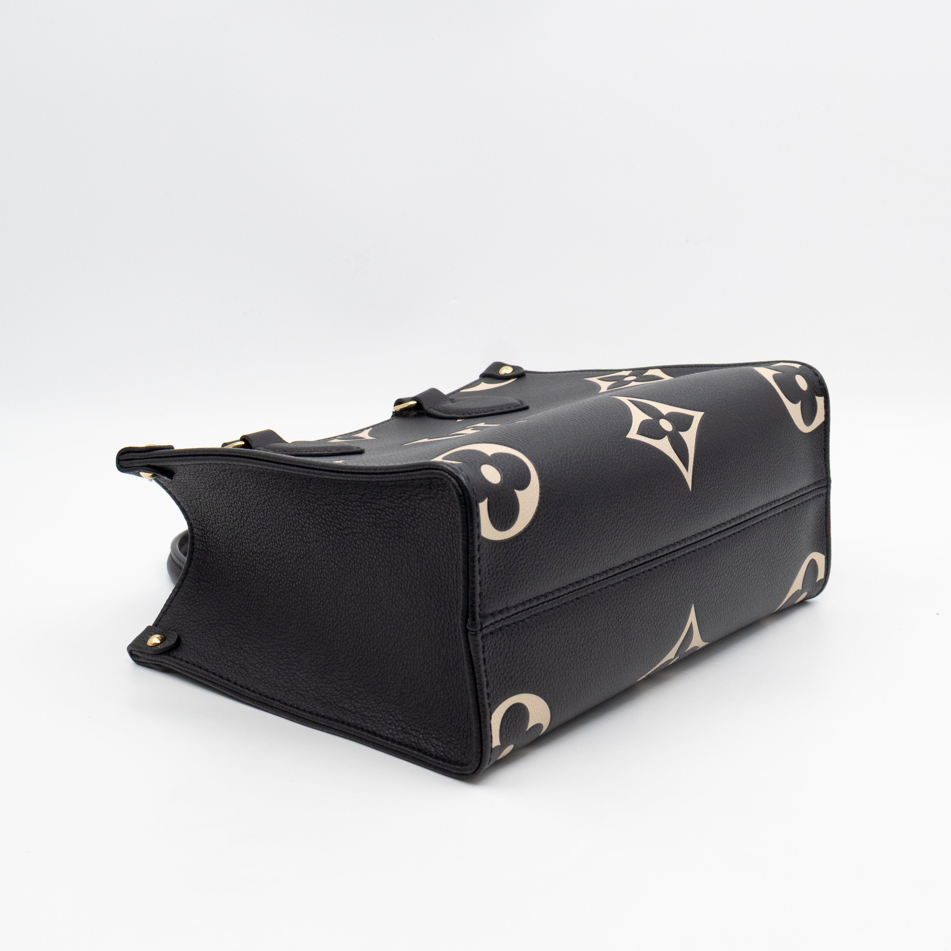 Onthego PM Black & Beige Monogram Empreinte With Bandouliere strap