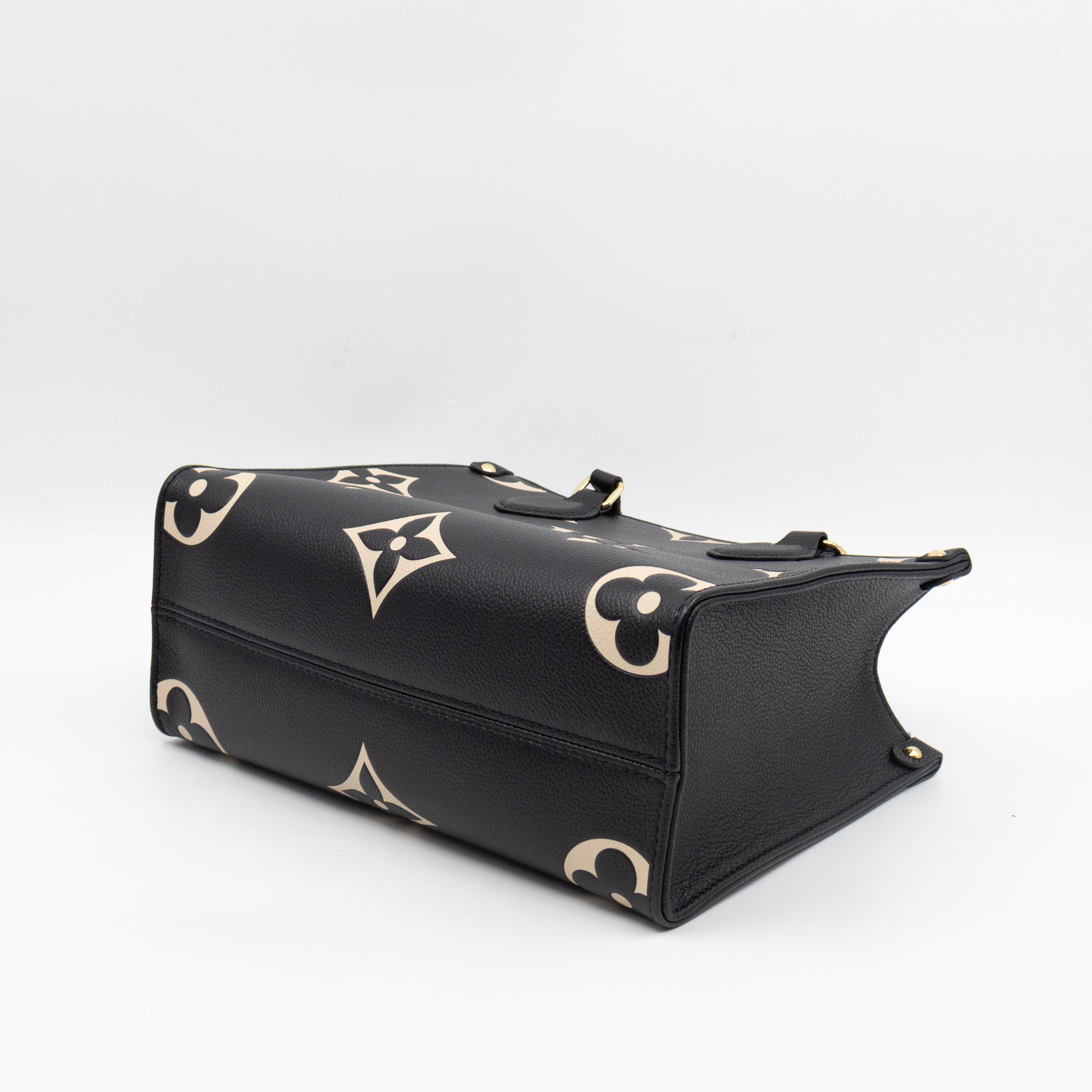 Onthego PM Black & Beige Monogram Empreinte With Bandouliere strap