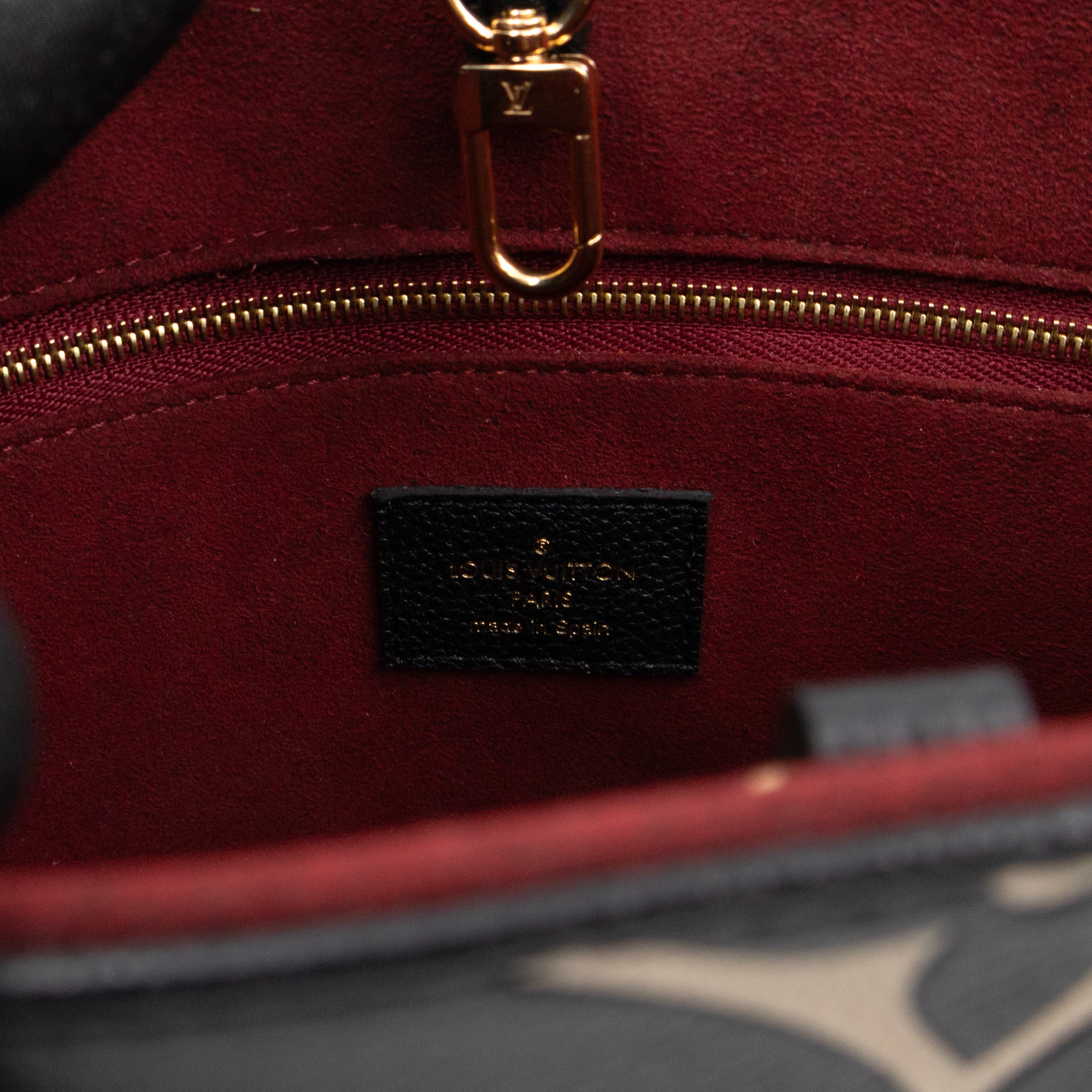 Onthego PM Black & Beige Monogram Empreinte With Bandouliere strap