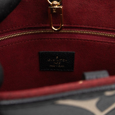 Onthego PM Black & Beige Monogram Empreinte With Bandouliere strap