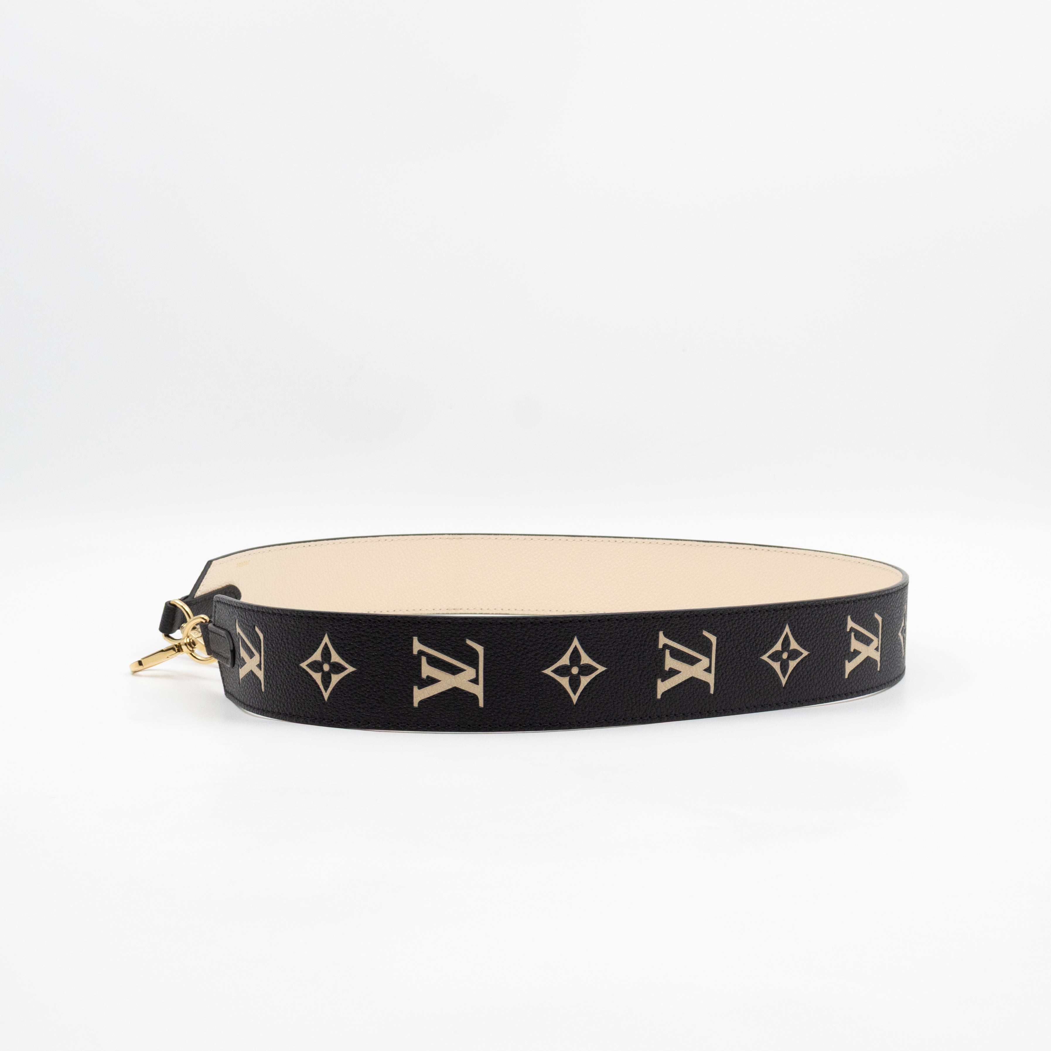 Onthego PM Black & Beige Monogram Empreinte With Bandouliere strap