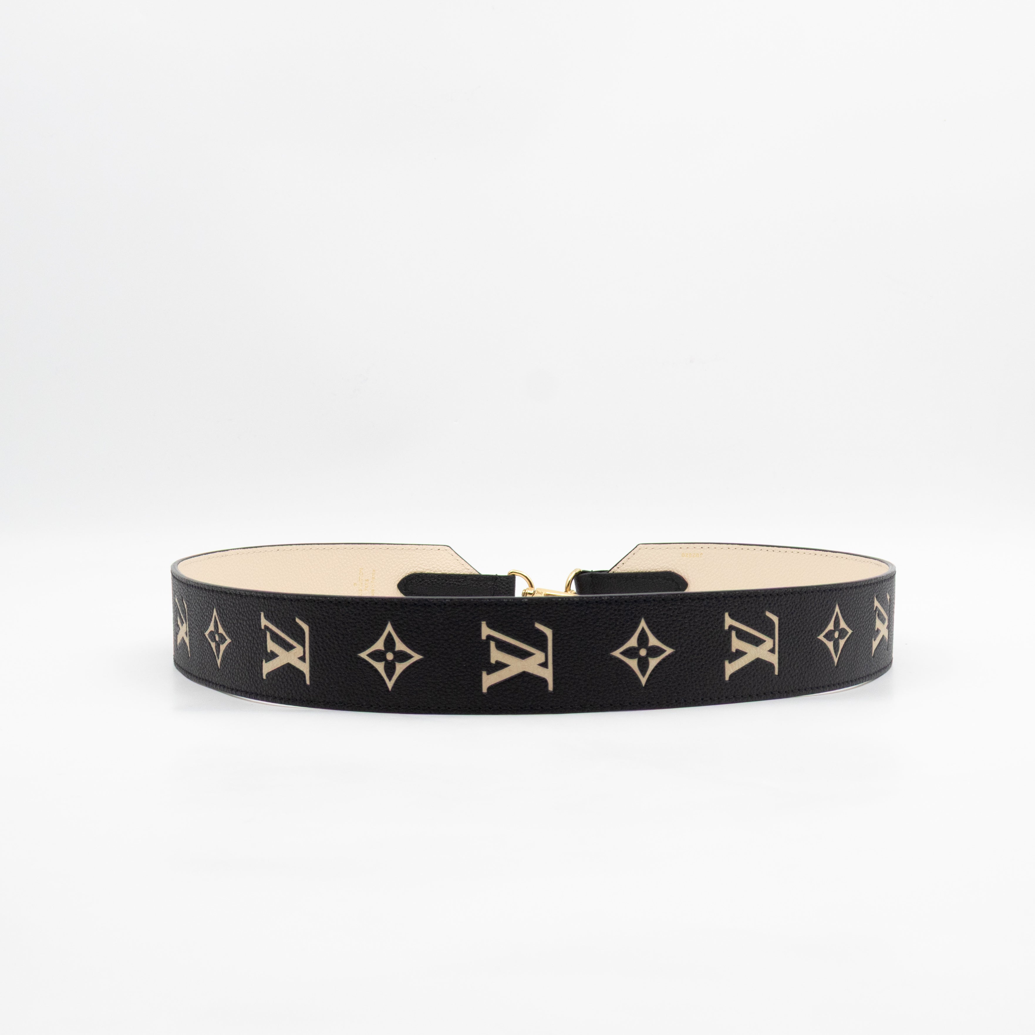 Onthego PM Black & Beige Monogram Empreinte With Bandouliere strap