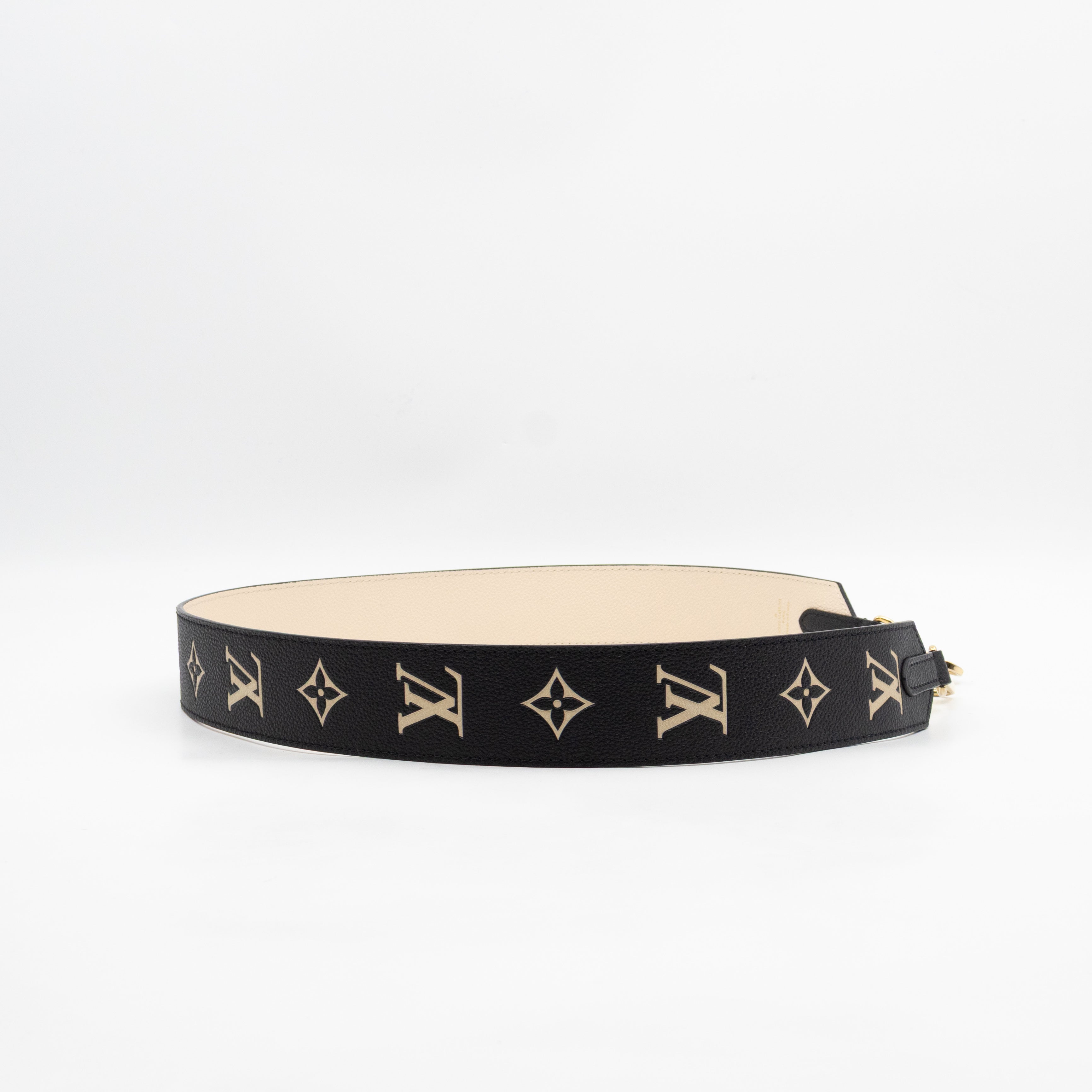 Onthego PM Black & Beige Monogram Empreinte With Bandouliere strap