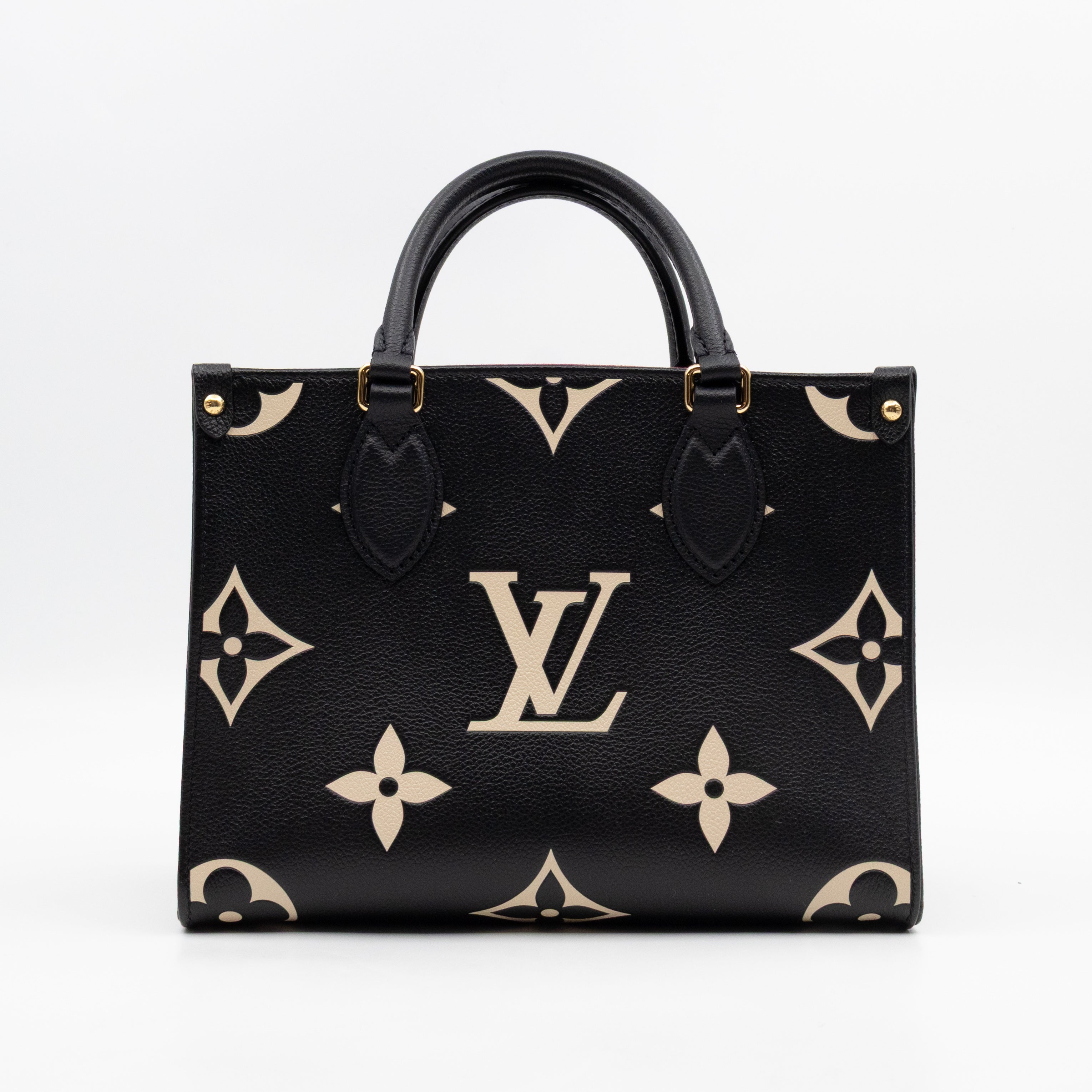 Onthego PM Black & Beige Monogram Empreinte With Bandouliere strap