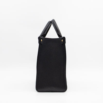 Onthego PM Black & Beige Monogram Empreinte With Bandouliere strap