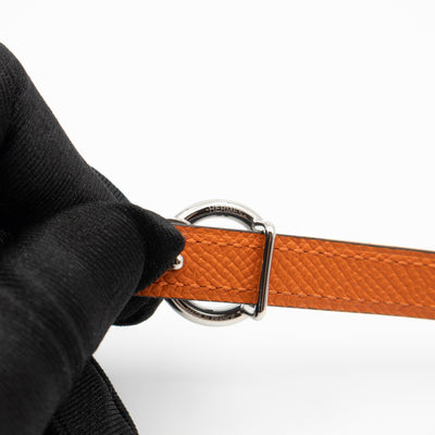 Clou De Selle Reversible Belt Black & Orange Leather 95cm