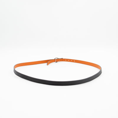 Clou De Selle Reversible Belt Black & Orange Leather 95cm