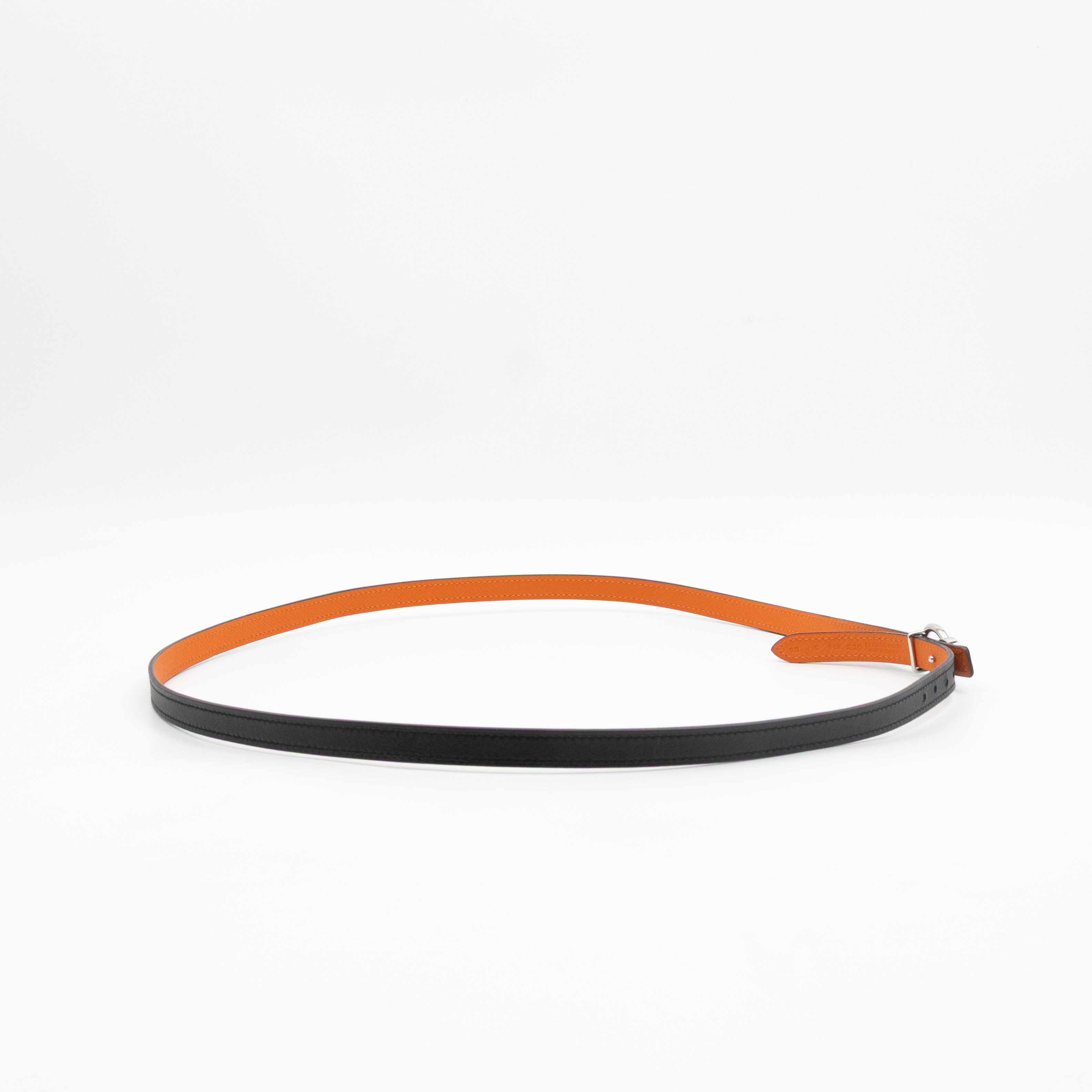Clou De Selle Reversible Belt Black & Orange Leather 95cm