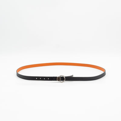Clou De Selle Reversible Belt Black & Orange Leather 95cm