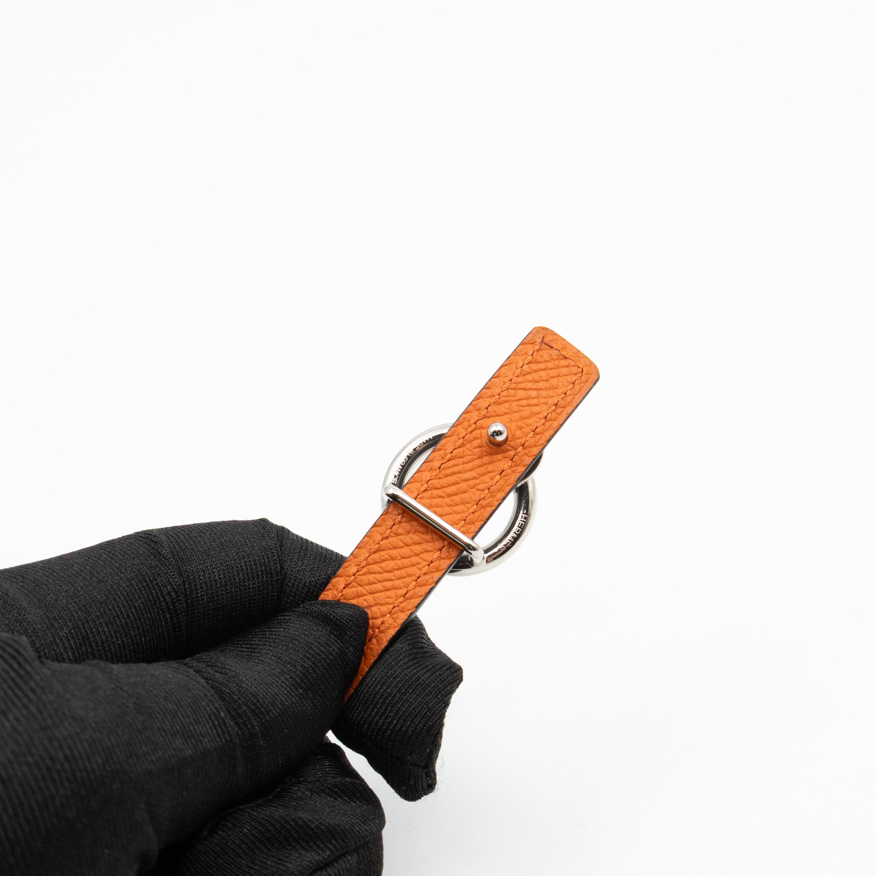 Clou De Selle Reversible Belt Black & Orange Leather 95cm