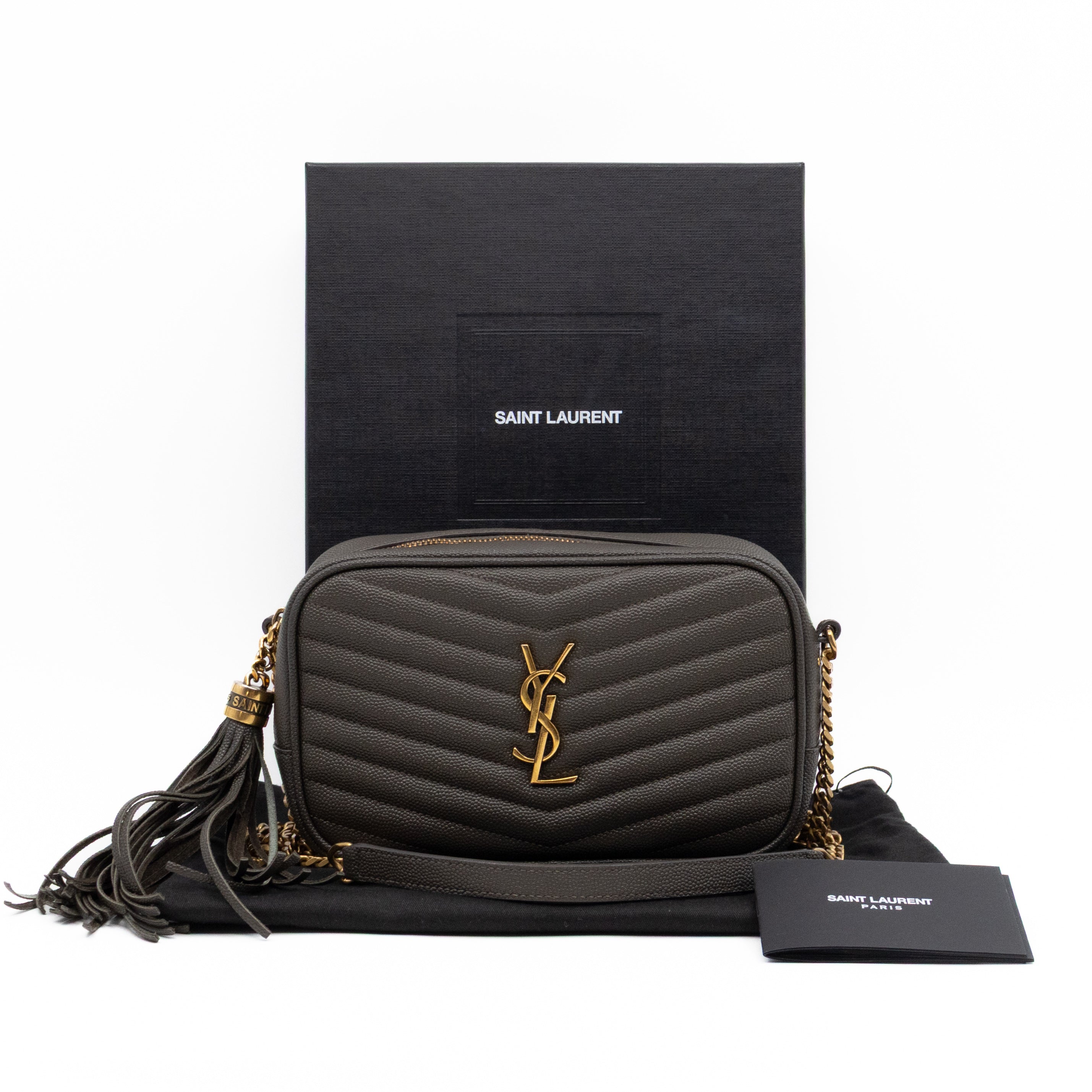 Mini Camera Bag Seaweed Grained Leather