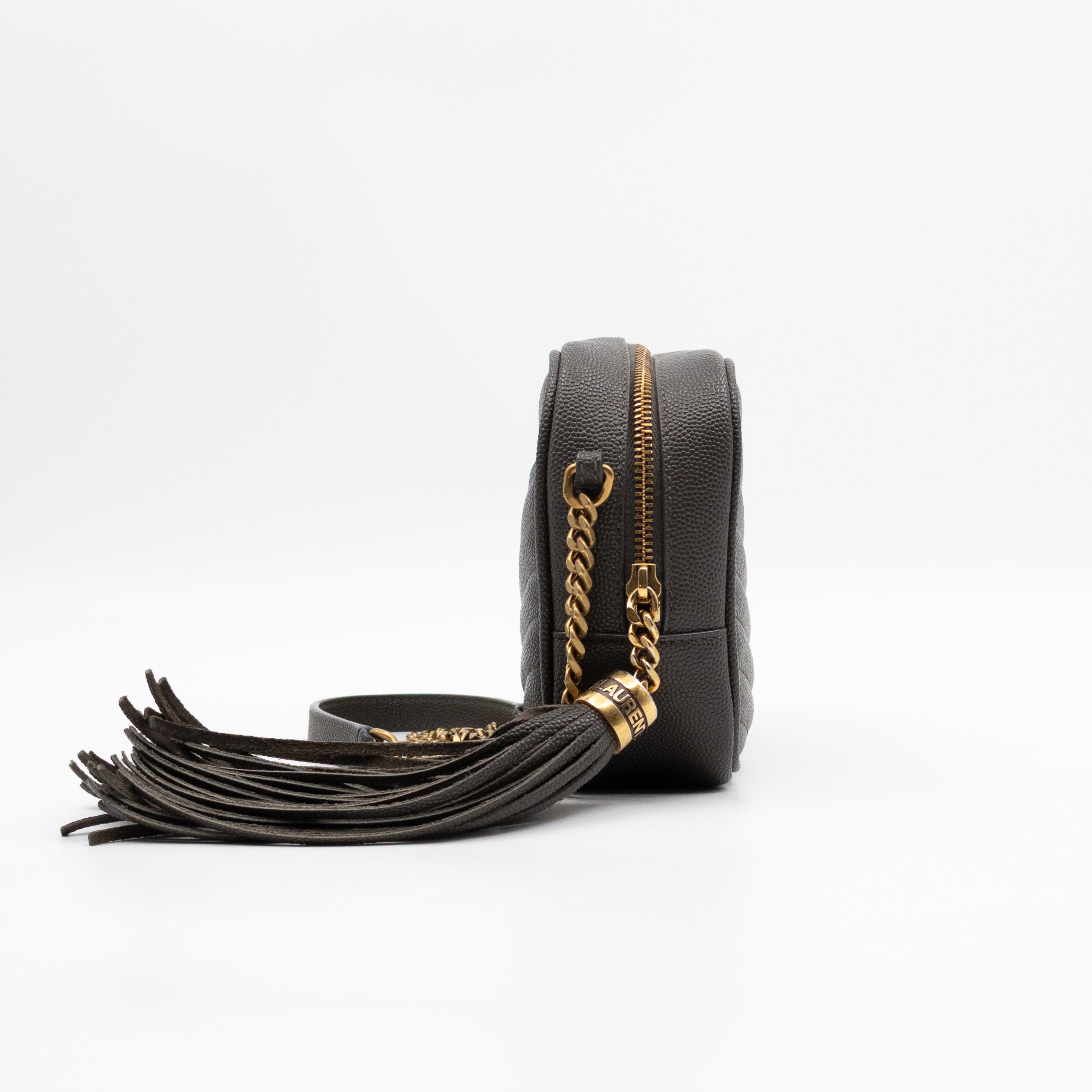 Mini Camera Bag Seaweed Grained Leather