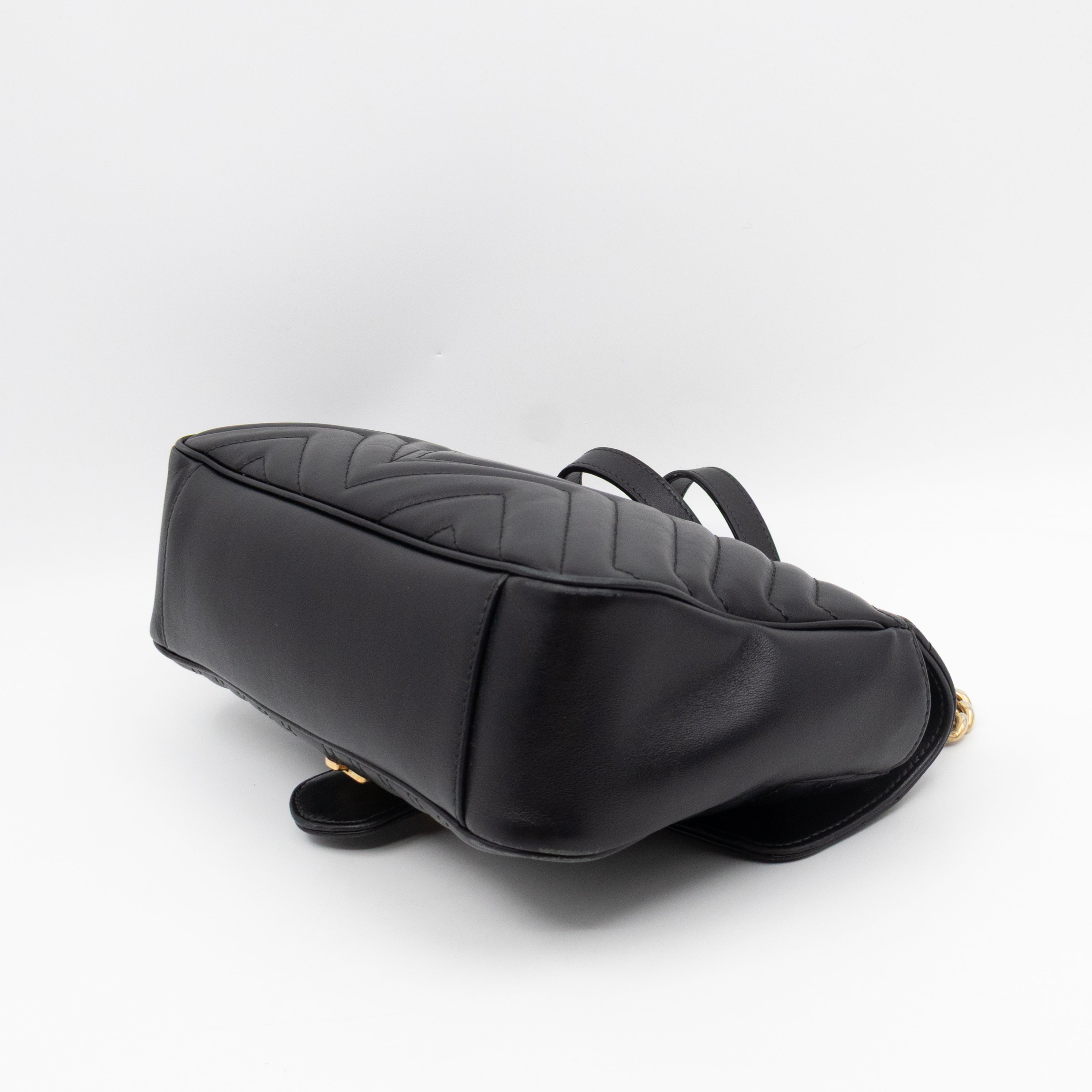 GG Marmont Flap Medium Black Leather