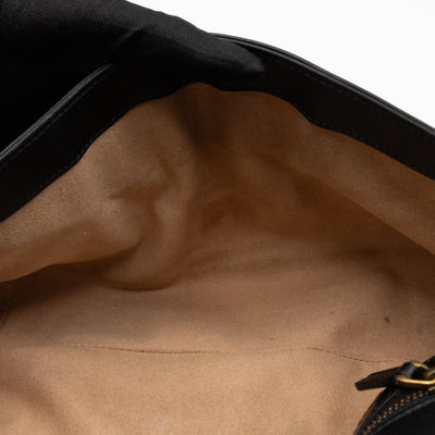 GG Marmont Flap Medium Black Leather