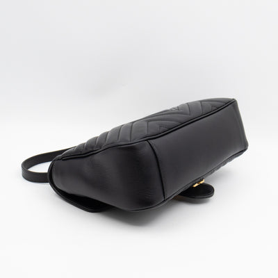 GG Marmont Flap Medium Black Leather