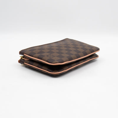 Double Zip Pochette Damier Ebene LV