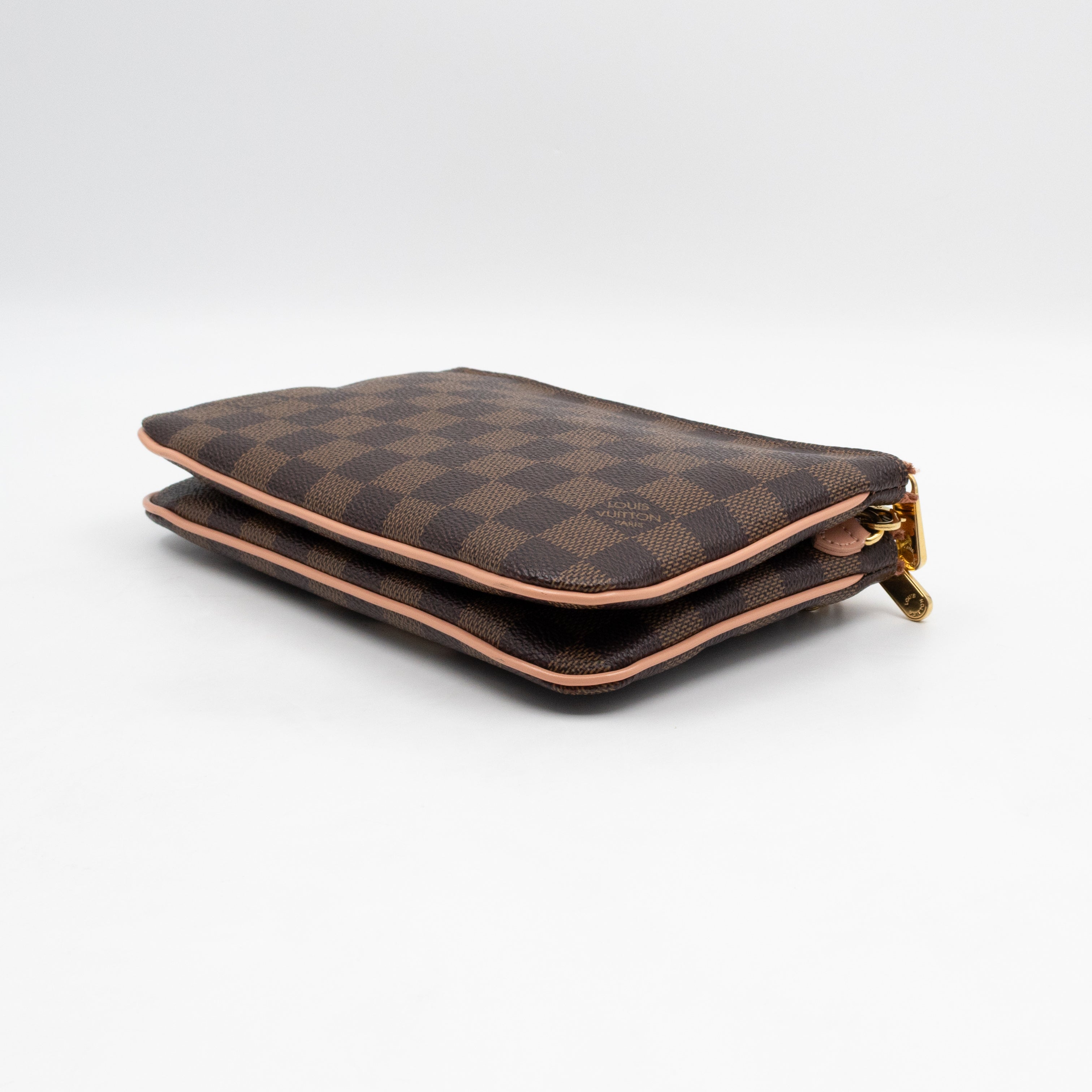 Double Zip Pochette Damier Ebene LV
