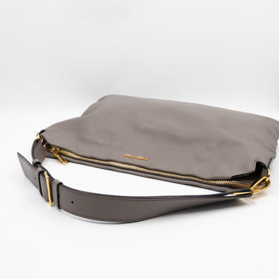 Shoulder Bag Argilla Grey Soft Calf Leather