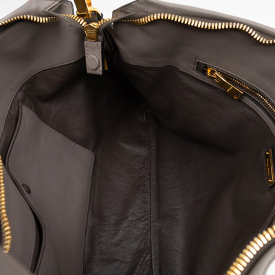 Shoulder Bag Argilla Grey Soft Calf Leather