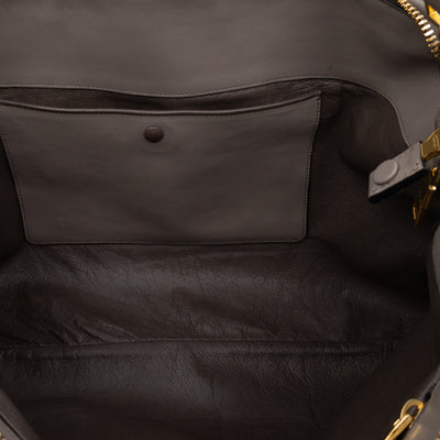 Shoulder Bag Argilla Grey Soft Calf Leather