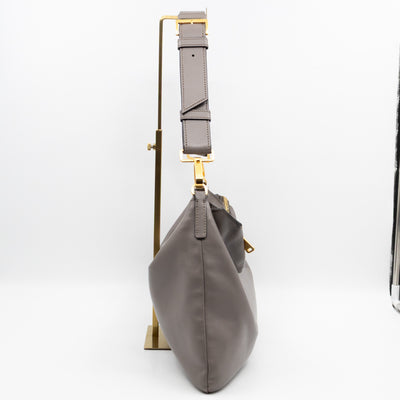 Shoulder Bag Argilla Grey Soft Calf Leather