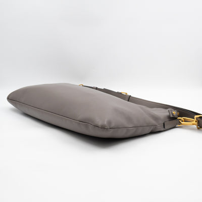 Shoulder Bag Argilla Grey Soft Calf Leather