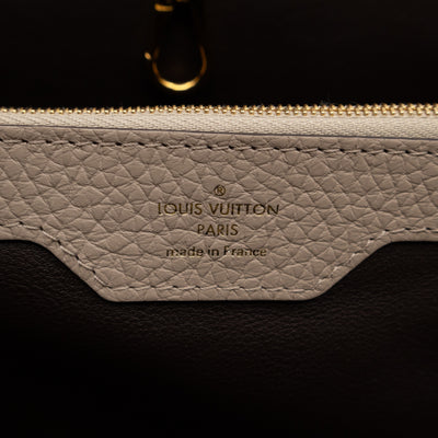 Capucines MM Beige Taurillon Leather