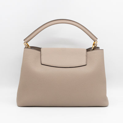 Capucines MM Beige Taurillon Leather