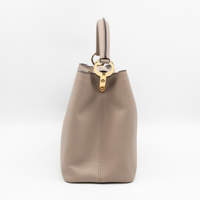 Capucines MM Beige Taurillon Leather