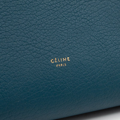 Tie Knot Tote Bag Medium Teal Leather