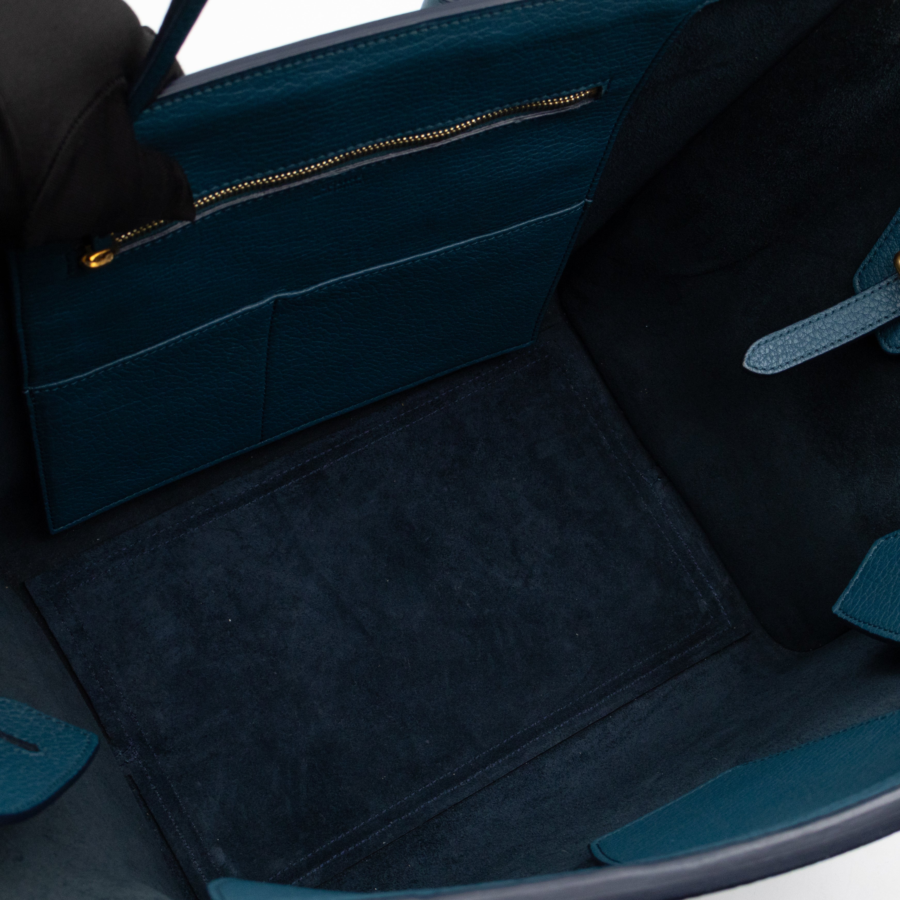 Tie Knot Tote Bag Medium Teal Leather