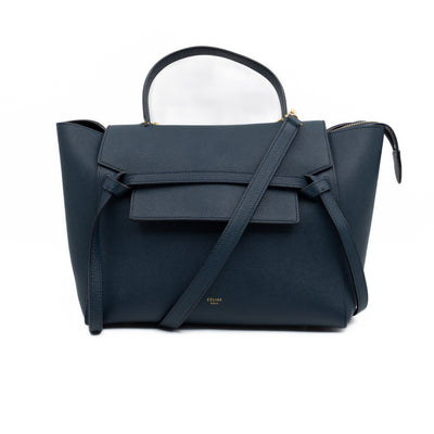 Mini Belt Bag Blue Leather