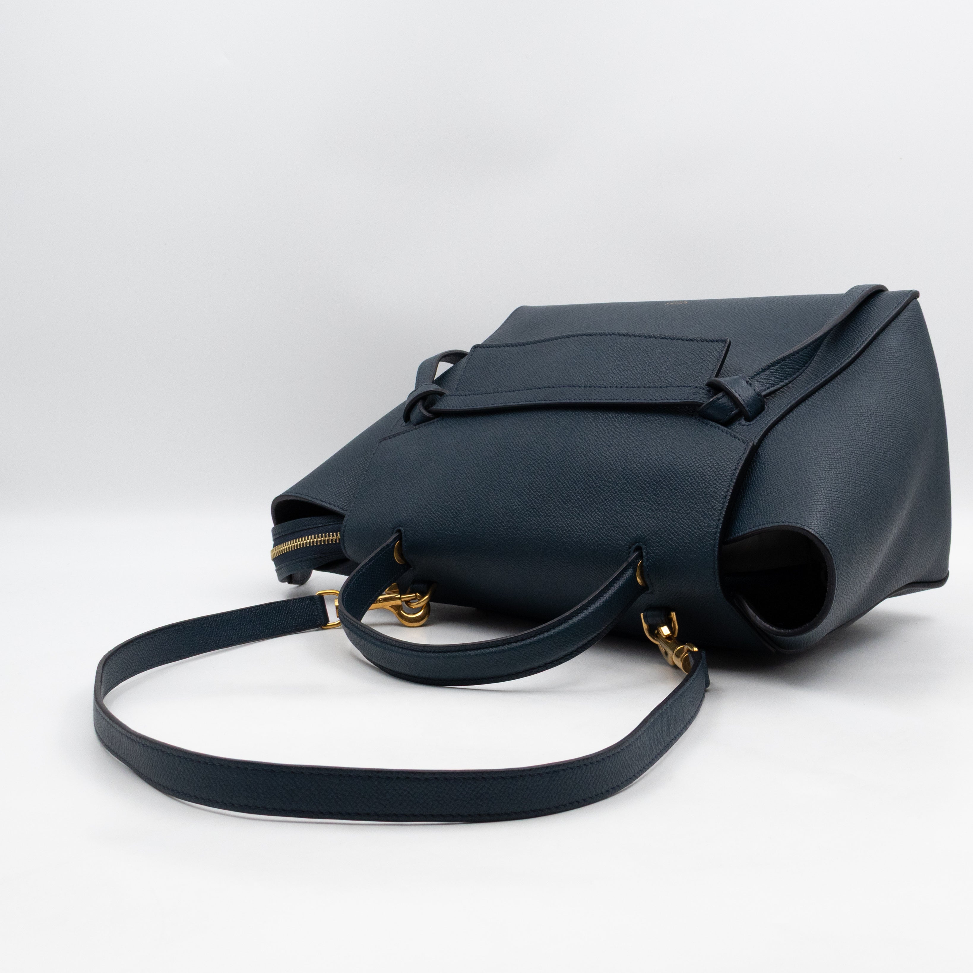 Mini Belt Bag Blue Leather