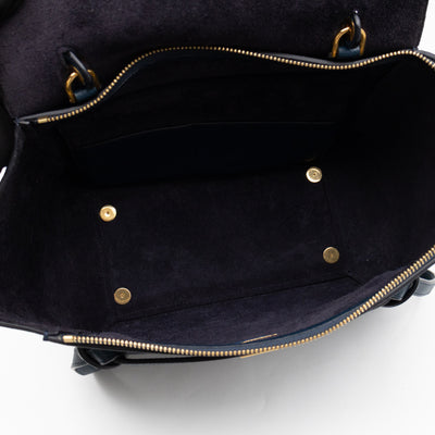 Mini Belt Bag Blue Leather