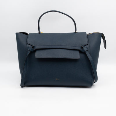 Mini Belt Bag Blue Leather