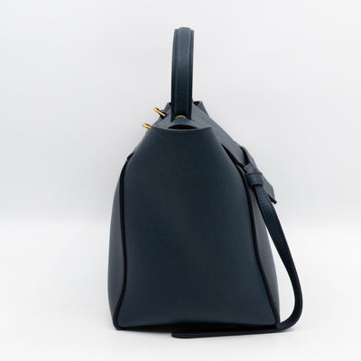 Mini Belt Bag Blue Leather