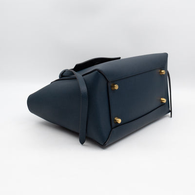 Mini Belt Bag Blue Leather