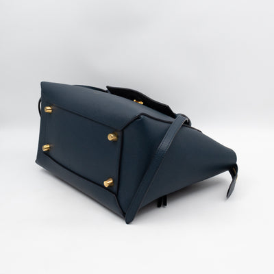 Mini Belt Bag Blue Leather