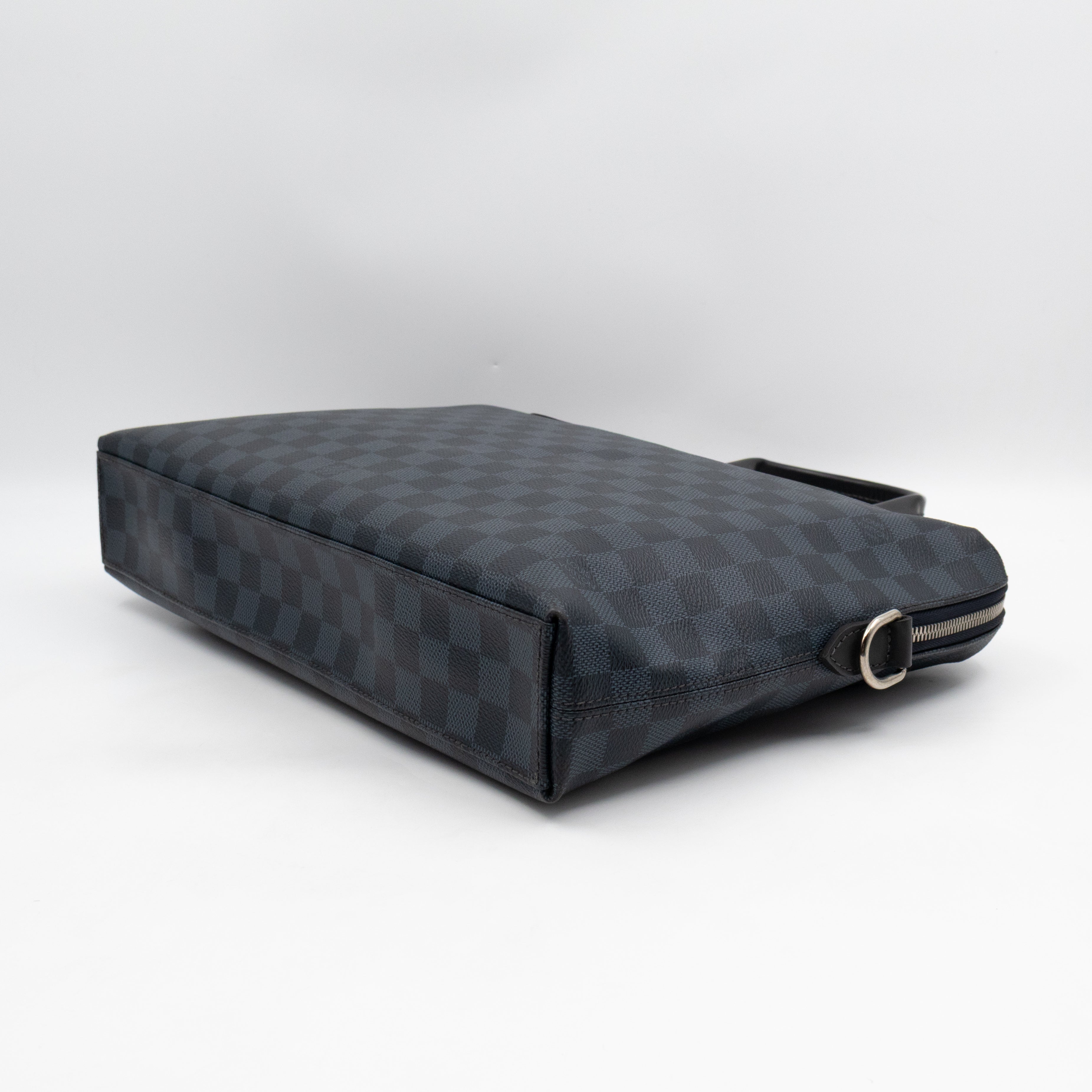 Porte Documents Jour Damier Cobalt