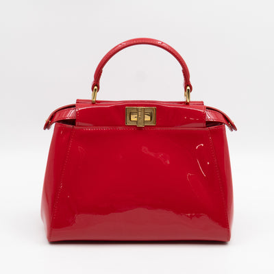 Peekaboo Mini Red Patent Leather