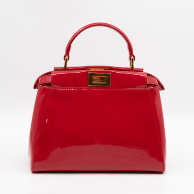 Peekaboo Mini Red Patent Leather