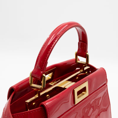 Peekaboo Mini Red Patent Leather