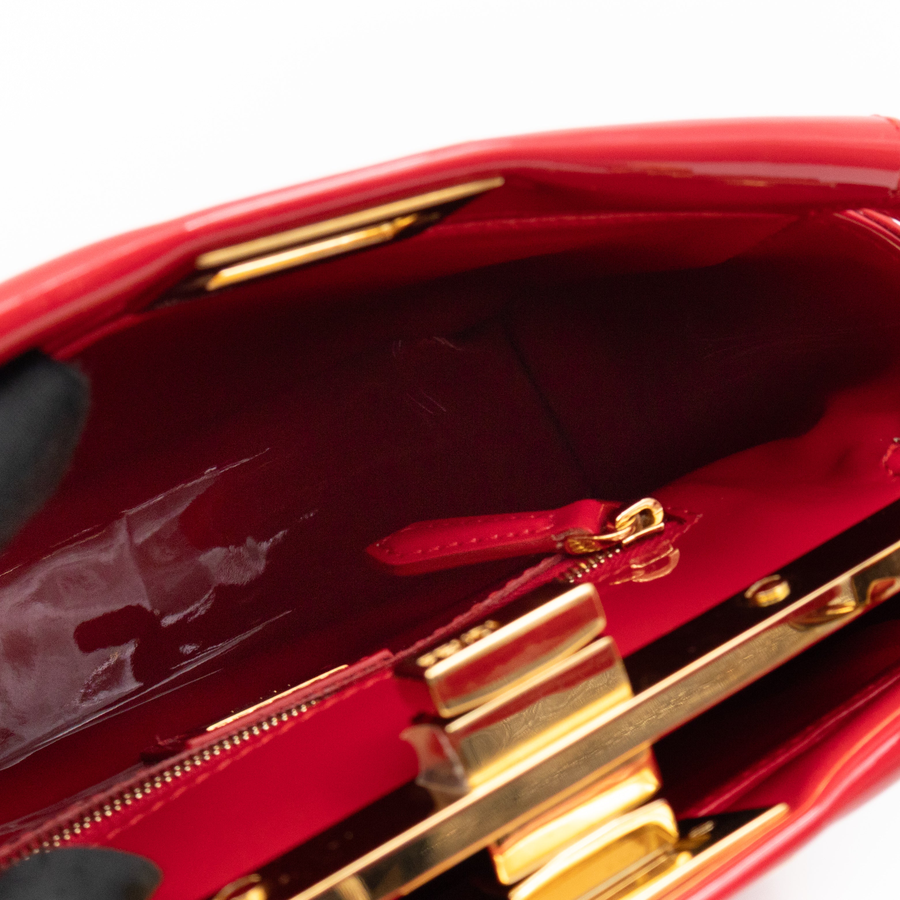 Peekaboo Mini Red Patent Leather