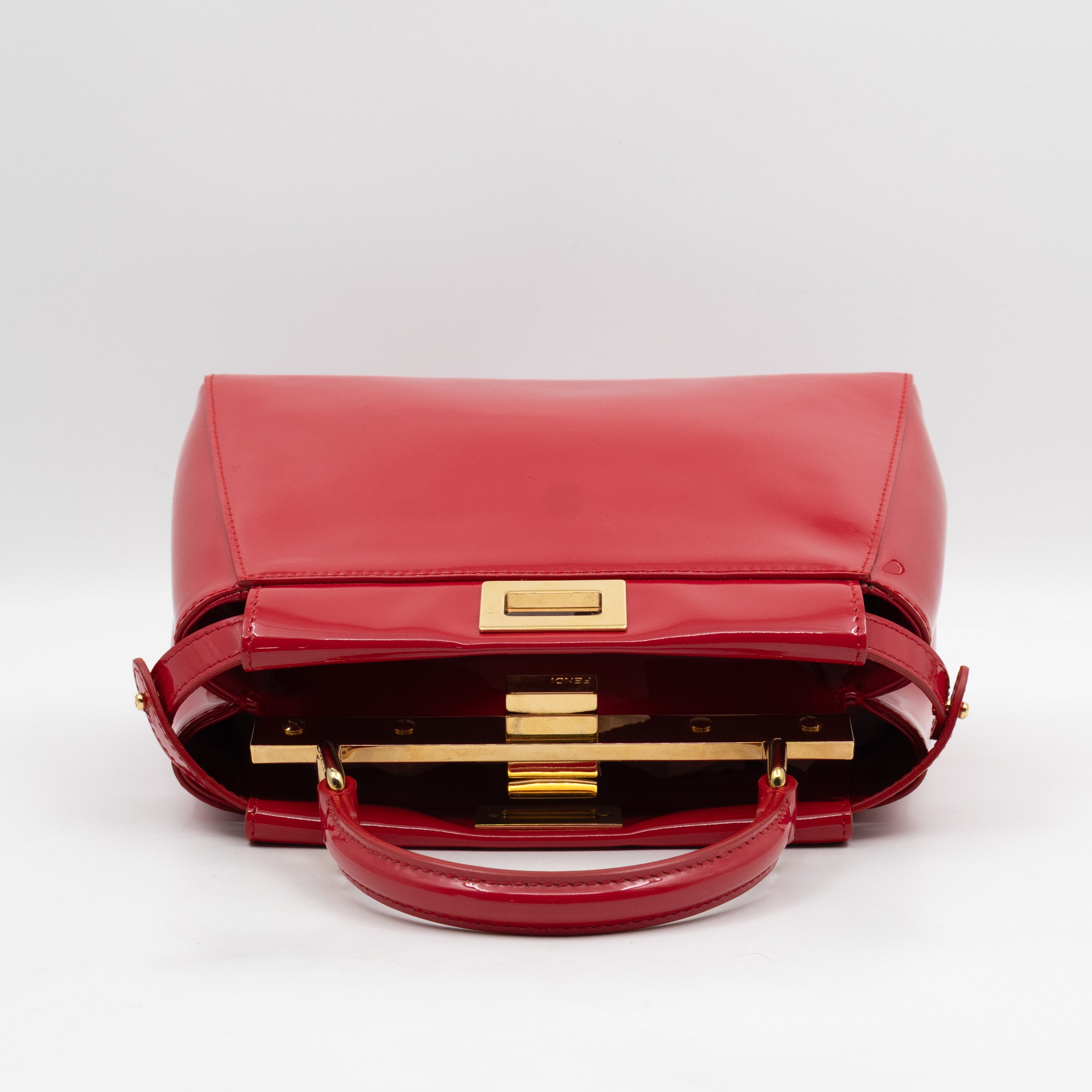 Peekaboo Mini Red Patent Leather