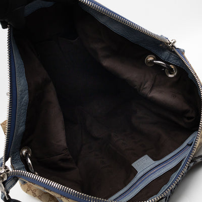 Bamboo Bar Medium Tote GG Supreme Blue Leather