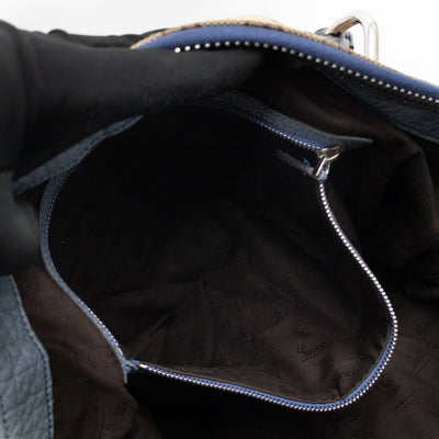 Bamboo Bar Medium Tote GG Supreme Blue Leather