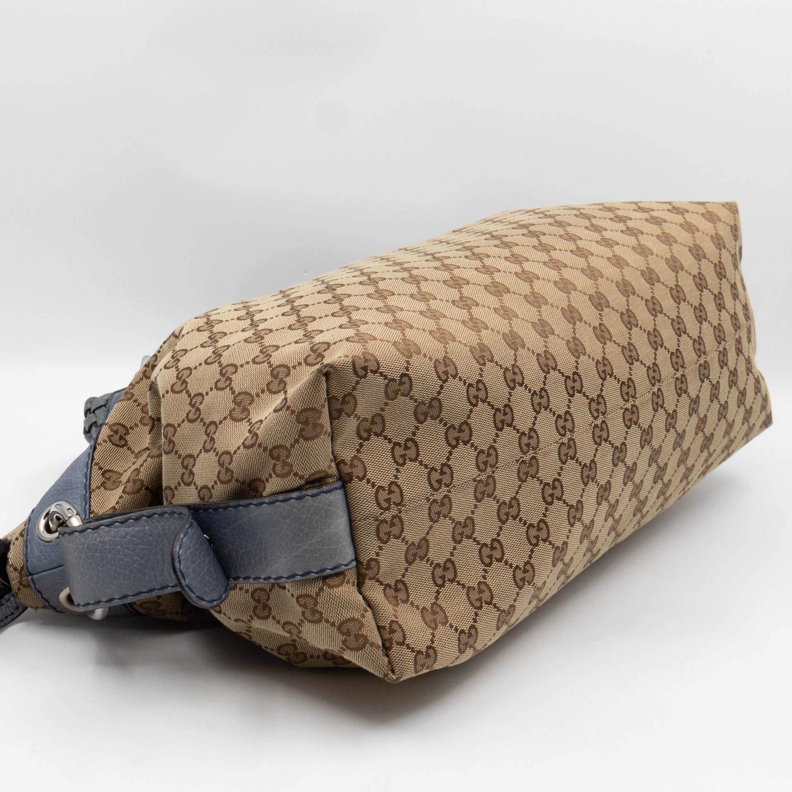 Bamboo Bar Medium Tote GG Supreme Blue Leather