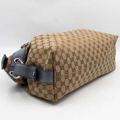 Bamboo Bar Medium Tote GG Supreme Blue Leather